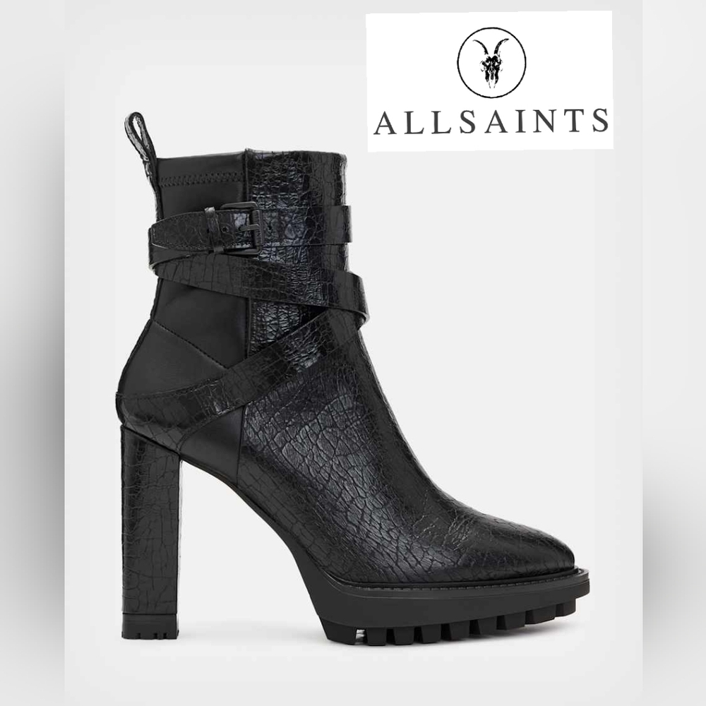Women's Havana Strap Platform High Heel Boots US6